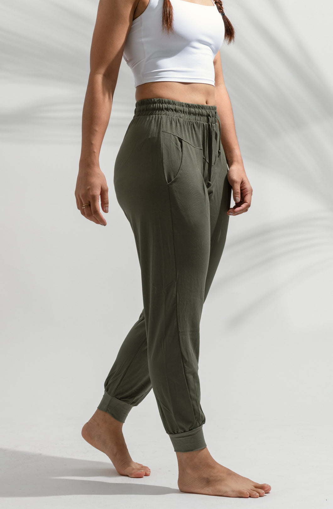 Hannah Loose Pants (Olive Green)